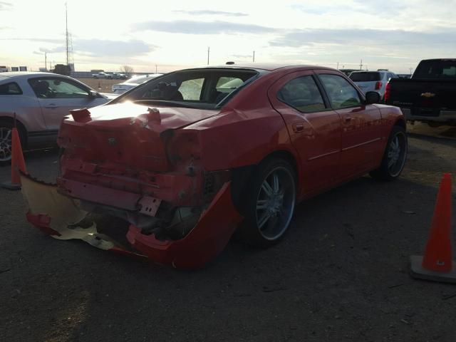 2B3CA3CV6AH118121 - 2010 DODGE CHARGER SX RED photo 4