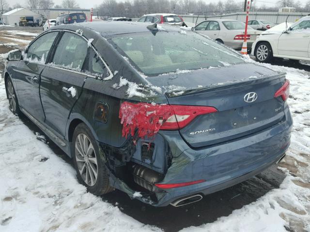 5NPE34AF0FH108931 - 2015 HYUNDAI SONATA SPO TEAL photo 3