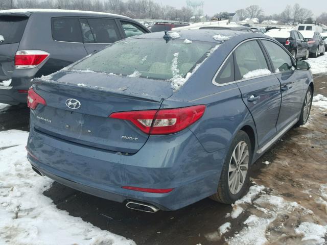 5NPE34AF0FH108931 - 2015 HYUNDAI SONATA SPO TEAL photo 4