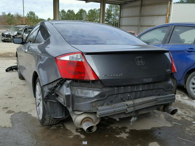 1HGCS2B80AA004021 - 2010 HONDA ACCORD EXL GRAY photo 3