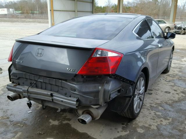 1HGCS2B80AA004021 - 2010 HONDA ACCORD EXL GRAY photo 4