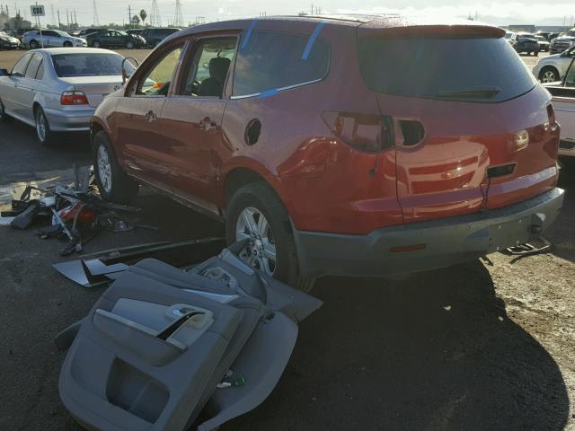 1GNKRJED6CJ278830 - 2012 CHEVROLET TRAVERSE L RED photo 3