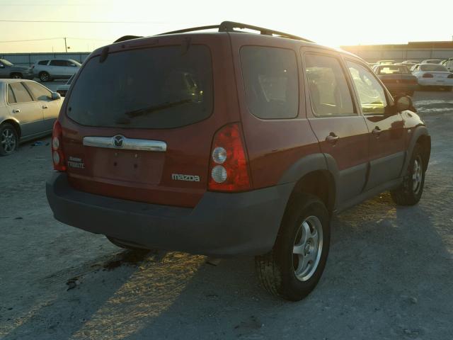 4F2YZ02Z36KM07358 - 2006 MAZDA TRIBUTE I RED photo 4