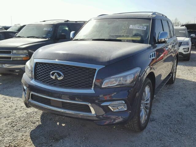 JN8AZ2NFXH9642188 - 2017 INFINITI QX80 BASE BLUE photo 2