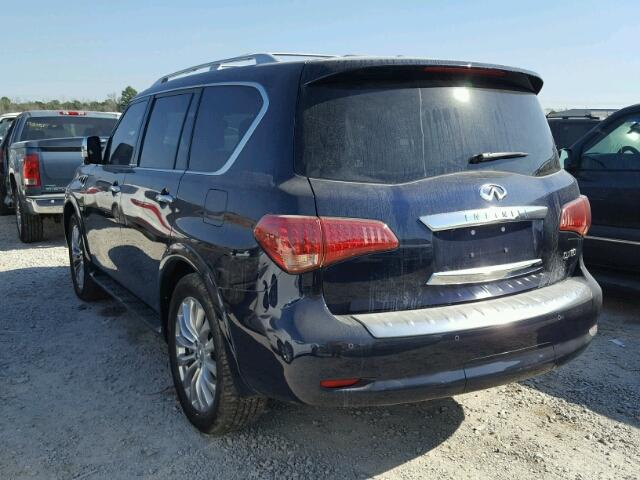 JN8AZ2NFXH9642188 - 2017 INFINITI QX80 BASE BLUE photo 3