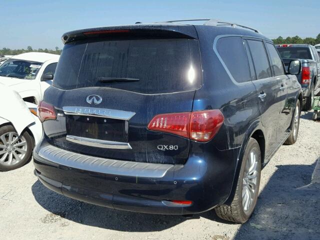 JN8AZ2NFXH9642188 - 2017 INFINITI QX80 BASE BLUE photo 4