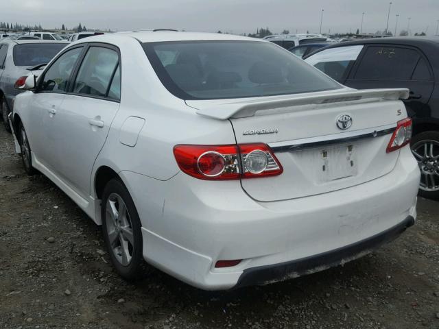 2T1BU4EE7DC085407 - 2013 TOYOTA COROLLA BA WHITE photo 3