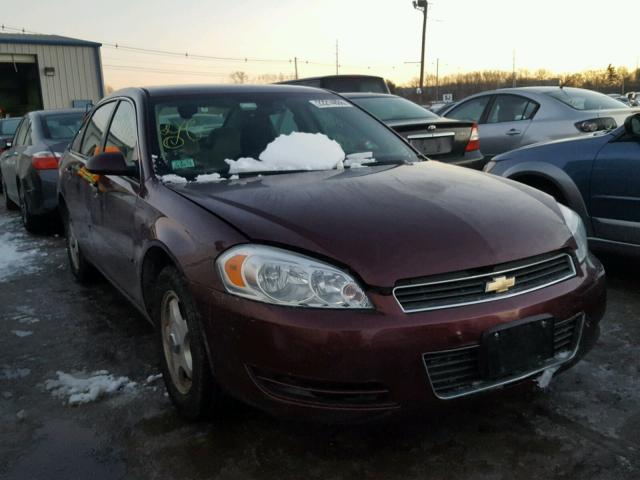 2G1WT58K279207213 - 2007 CHEVROLET IMPALA LT BURGUNDY photo 1