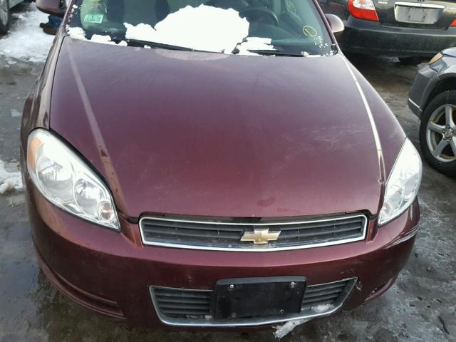 2G1WT58K279207213 - 2007 CHEVROLET IMPALA LT BURGUNDY photo 7