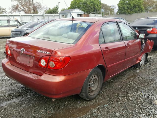 1NXBR32E37Z784438 - 2007 TOYOTA COROLLA CE RED photo 4