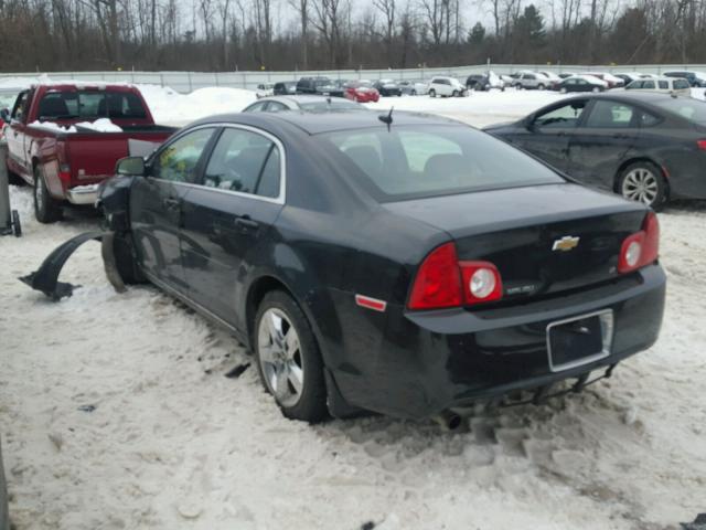 1G1ZH57B49F257430 - 2009 CHEVROLET MALIBU 1LT BLACK photo 3