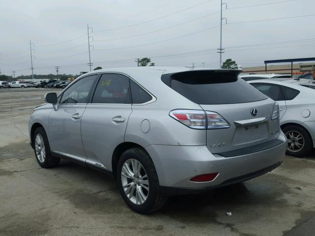 JTJZB1BA4A2000485 - 2010 LEXUS RX 450 SILVER photo 3