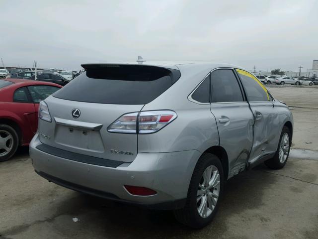 JTJZB1BA4A2000485 - 2010 LEXUS RX 450 SILVER photo 4