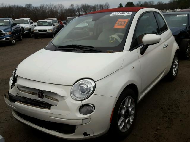 3C3CFFDR0DT670300 - 2013 FIAT 500 POP WHITE photo 2