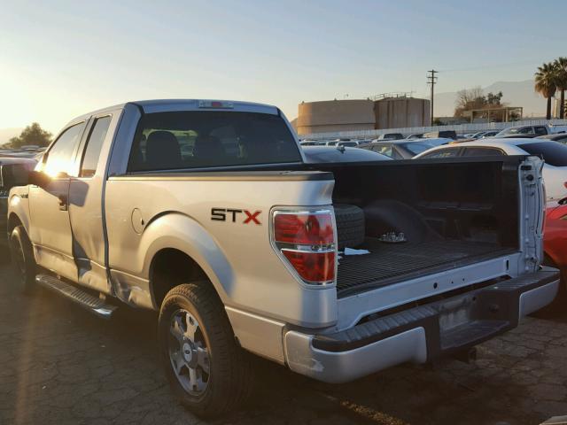 1FTEX1C82AKE26724 - 2010 FORD F150 SUPER SILVER photo 3