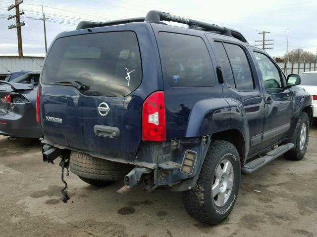 5N1AN08WX6C536973 - 2006 NISSAN XTERRA OFF BLUE photo 4