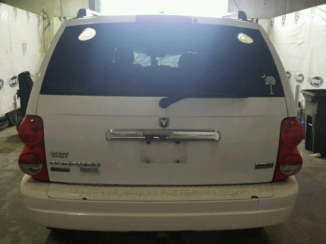 1D4HD58266F107900 - 2006 DODGE DURANGO LI WHITE photo 9