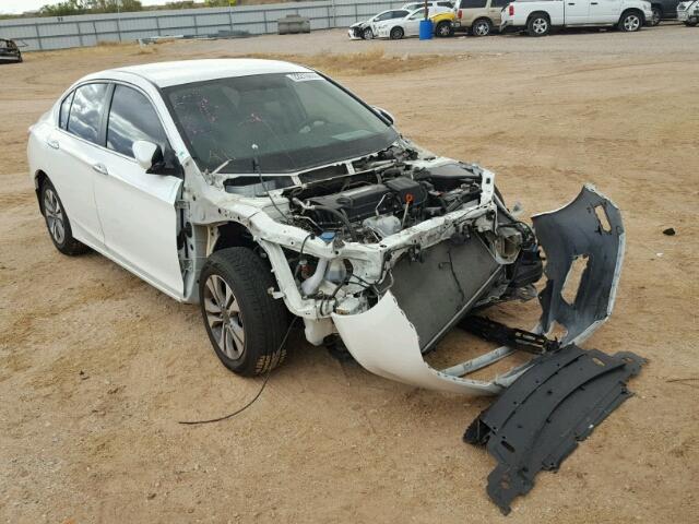 1HGCR2F30EA078507 - 2014 HONDA ACCORD LX WHITE photo 1