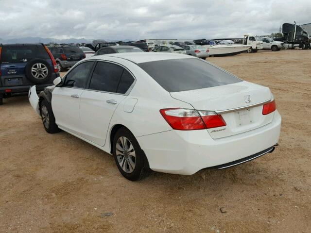 1HGCR2F30EA078507 - 2014 HONDA ACCORD LX WHITE photo 3