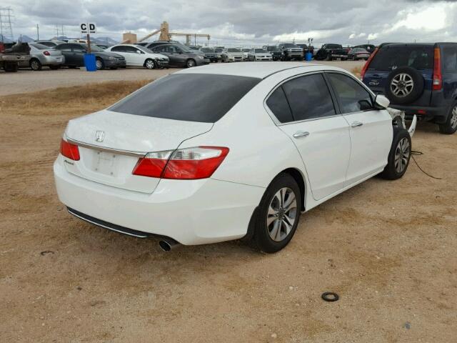 1HGCR2F30EA078507 - 2014 HONDA ACCORD LX WHITE photo 4