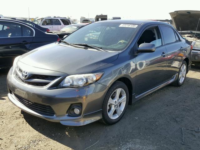 2T1BU4EE8BC724343 - 2011 TOYOTA COROLLA BA CHARCOAL photo 2