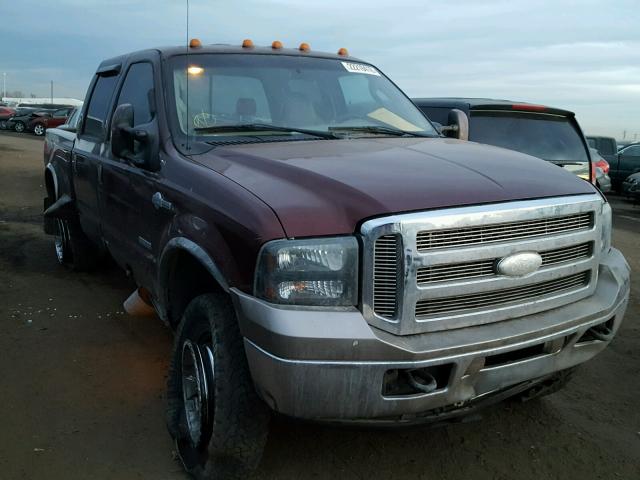 1FTSW21P75ED13670 - 2005 FORD F250 SUPER BURGUNDY photo 1