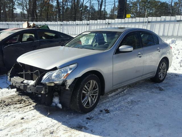 JN1CV6AR2DM755277 - 2013 INFINITI G37 SILVER photo 2