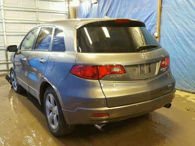 5J8TB18228A004707 - 2008 ACURA RDX GRAY photo 3