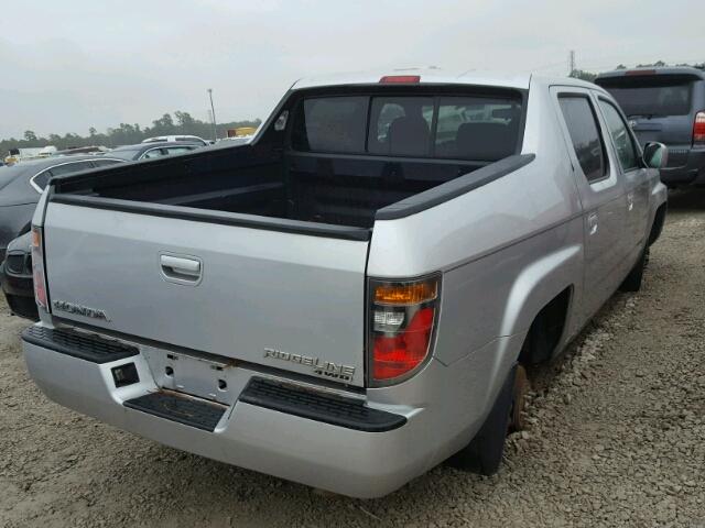 2HJYK16518H502153 - 2008 HONDA RIDGELINE GRAY photo 4