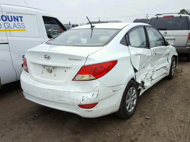 KMHCT4AE9DU290142 - 2013 HYUNDAI ACCENT GLS WHITE photo 4