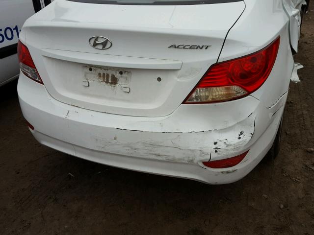 KMHCT4AE9DU290142 - 2013 HYUNDAI ACCENT GLS WHITE photo 9