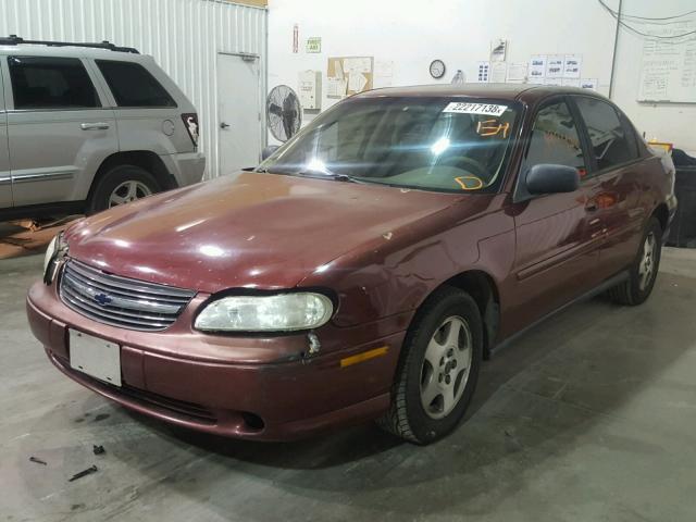 1G1ND52JX2M566524 - 2002 CHEVROLET MALIBU MAROON photo 2