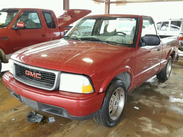 1GTCS1446YK162760 - 2000 GMC SONOMA MAROON photo 2