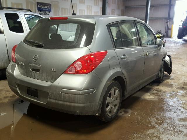 3N1BC13E17L410142 - 2007 NISSAN VERSA S GRAY photo 4