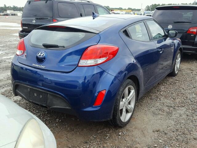 KMHTC6AD5GU299590 - 2016 HYUNDAI VELOSTER B BLUE photo 4