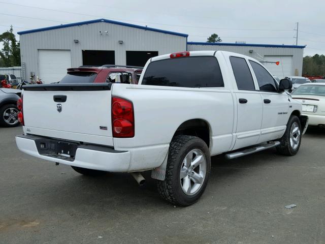 1D7HA18257J554673 - 2007 DODGE RAM 1500 S WHITE photo 4