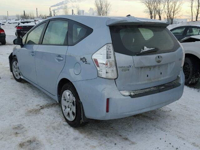 JTDZN3EU0E3355780 - 2014 TOYOTA PRIUS V BLUE photo 3