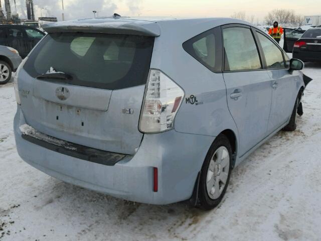 JTDZN3EU0E3355780 - 2014 TOYOTA PRIUS V BLUE photo 4