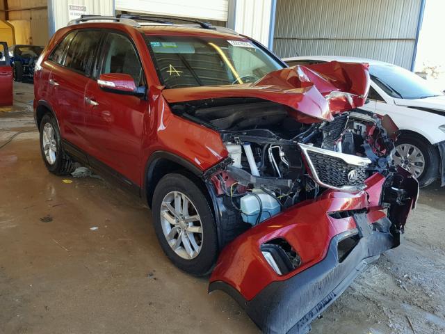 5XYKT4A69EG470992 - 2014 KIA SORENTO LX MAROON photo 1