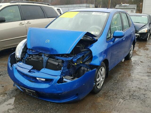 JHMGD38458S017872 - 2008 HONDA FIT BLUE photo 2