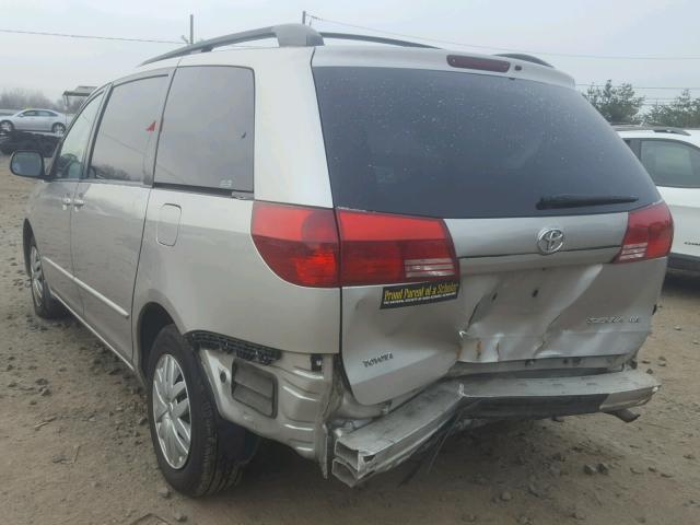 5TDZA23C44S136544 - 2004 TOYOTA SIENNA CE SILVER photo 3