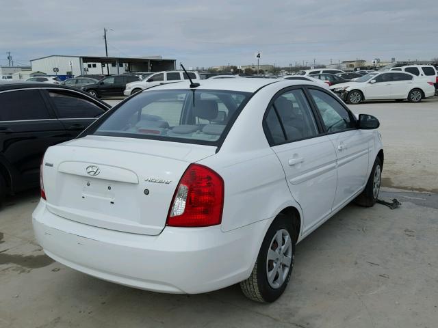 KMHCN46C29U300079 - 2009 HYUNDAI ACCENT GLS WHITE photo 4