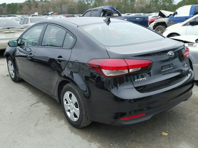 3KPFK4A73HE116688 - 2017 KIA FORTE LX BLACK photo 3