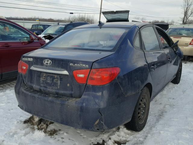 KMHDU4AD2AU990248 - 2010 HYUNDAI ELANTRA BL BLUE photo 4