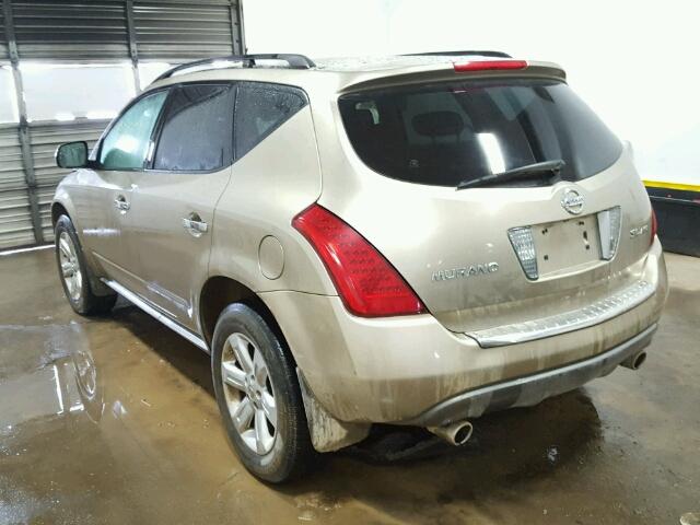 JN8AZ08W57W652563 - 2007 NISSAN MURANO SL BEIGE photo 3