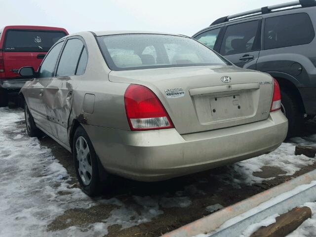 KMHDN45D91U083598 - 2001 HYUNDAI ELANTRA GL BEIGE photo 3