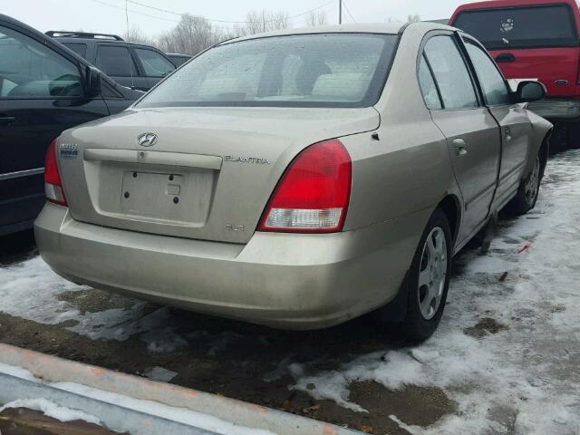 KMHDN45D91U083598 - 2001 HYUNDAI ELANTRA GL BEIGE photo 4