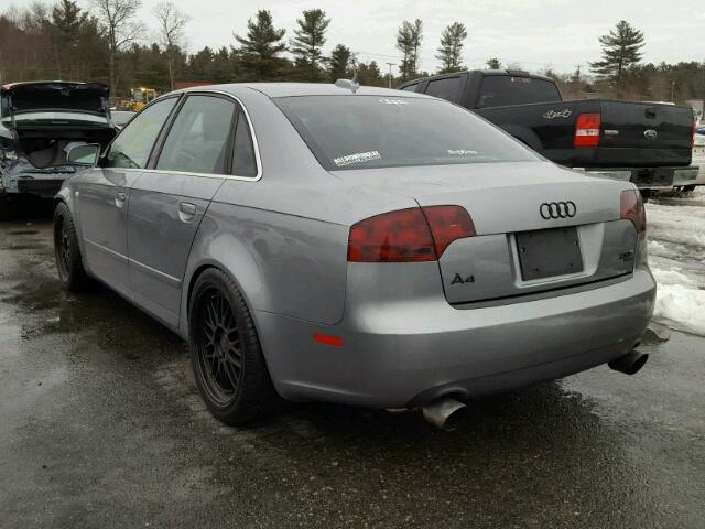 WAUDF78EX5A564858 - 2005 AUDI A4 2.0T QU GRAY photo 3