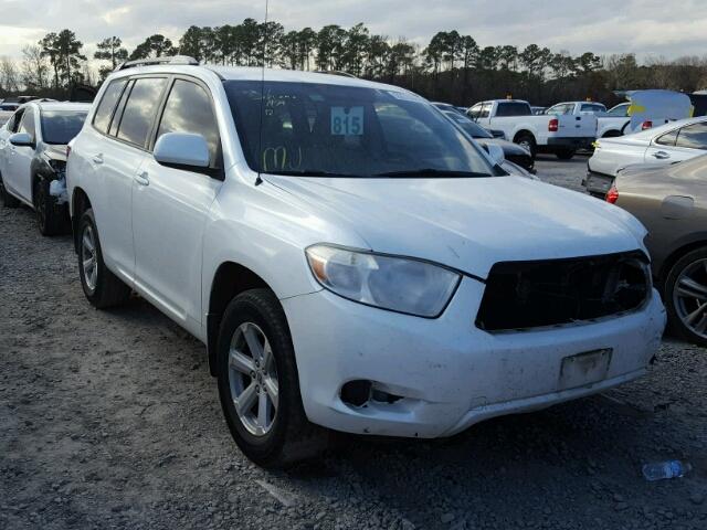 5TDZA3EH2AS001587 - 2010 TOYOTA HIGHLANDER WHITE photo 1