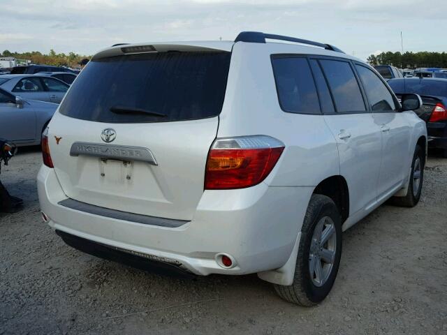 5TDZA3EH2AS001587 - 2010 TOYOTA HIGHLANDER WHITE photo 4